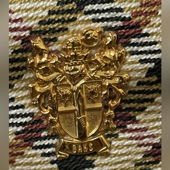 DAKS London Leather bag animal print gold accent 11 x 10x 7 - Picture 11 of 15